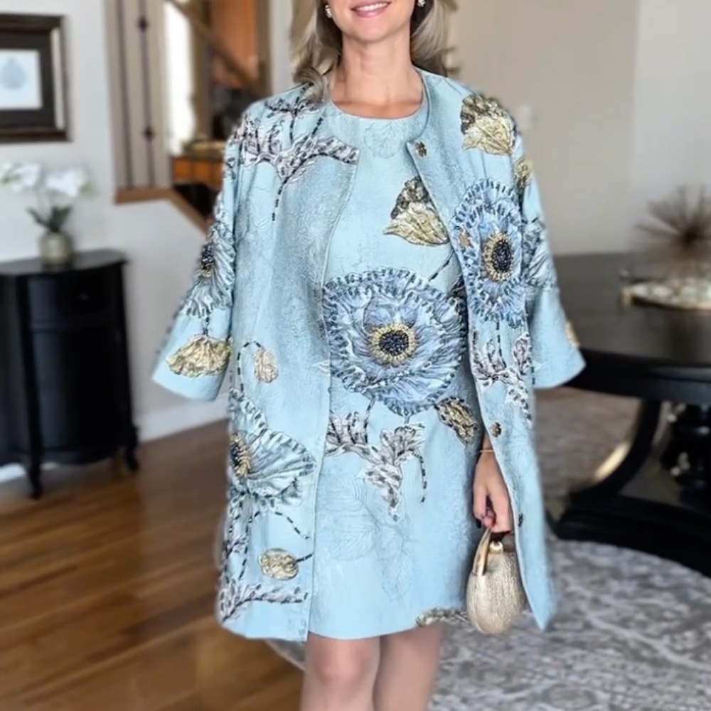NWT - Handcrafted beaded dress and jacket